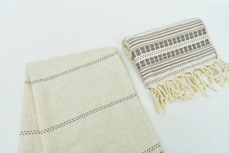 Housewarming Gift, Kitchen Towel, 40x20 Linen Striped Towel, Wedding Gift, Organic Tea Towel, Gift Boxes Tea Towels, Monogram Kitchen Towel - 12