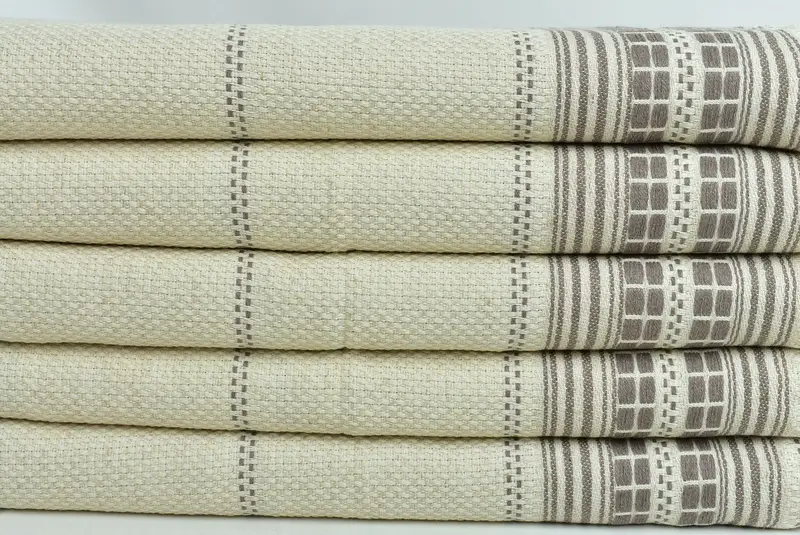 Housewarming Gift, Kitchen Towel, 40x20 Linen Striped Towel, Wedding Gift, Organic Tea Towel, Gift Boxes Tea Towels, Monogram Kitchen Towel - 4