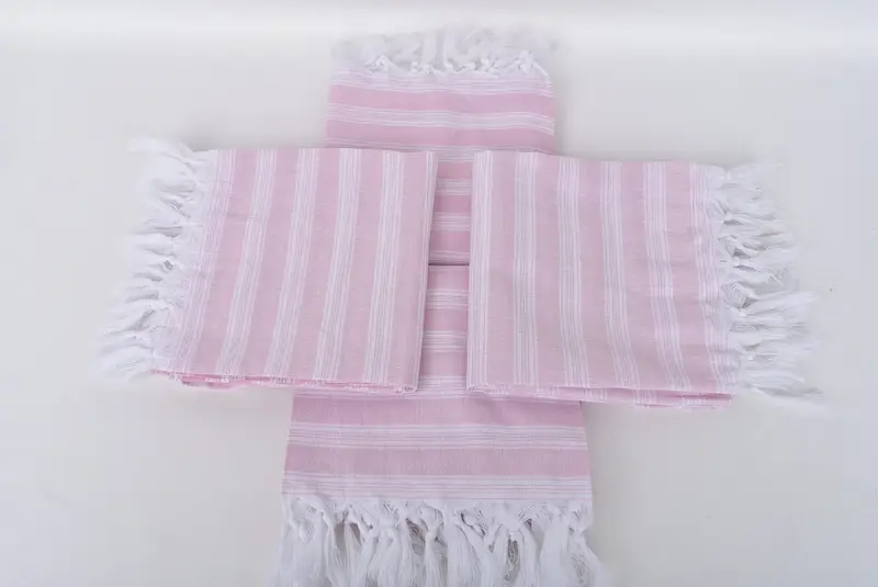 Wedding Gifts Towel, Turkish hand towel, Organic Beach Towel, Lightweight Turkish towel, Wedding Shower Gift, Gym Towel, 70x40 Cotton Striped Towel - 6
