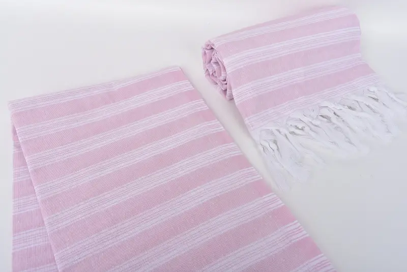 Wedding Gifts Towel, Turkish hand towel, Organic Beach Towel, Lightweight Turkish towel, Wedding Shower Gift, Gym Towel, 70x40 Cotton Striped Towel - 7