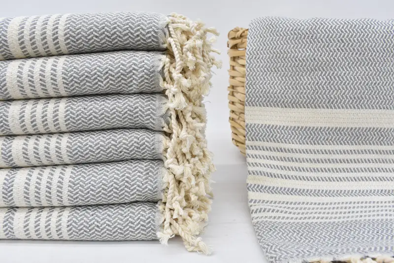 Hammam towel, 70x40 Cotton Striped Towel, Personalized Turkish Beach Towel, Beach Towel Gift, Monogrammed Beach Towel, Best Friend Christmas Gift - 1