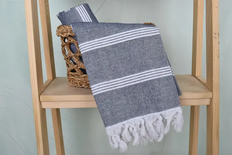 Housewarming Gift, Authentic Turkish hammam peshtemal, Gift For Mom, Custom Name Towel, Bachelor Gifts, Quick-dry towel, 70x30 Cotton Striped Towel - 4