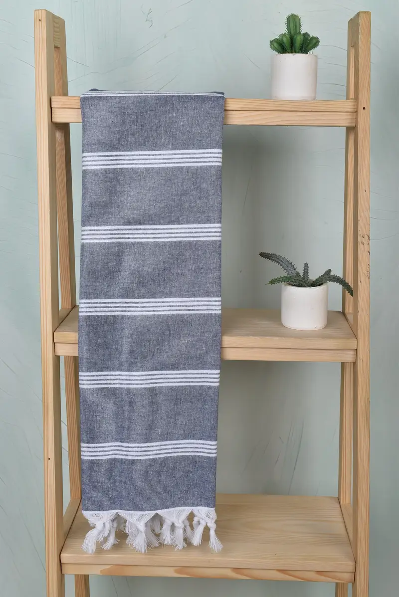 Housewarming Gift, Authentic Turkish hammam peshtemal, Gift For Mom, Custom Name Towel, Bachelor Gifts, Quick-dry towel, 70x30 Cotton Striped Towel - 8