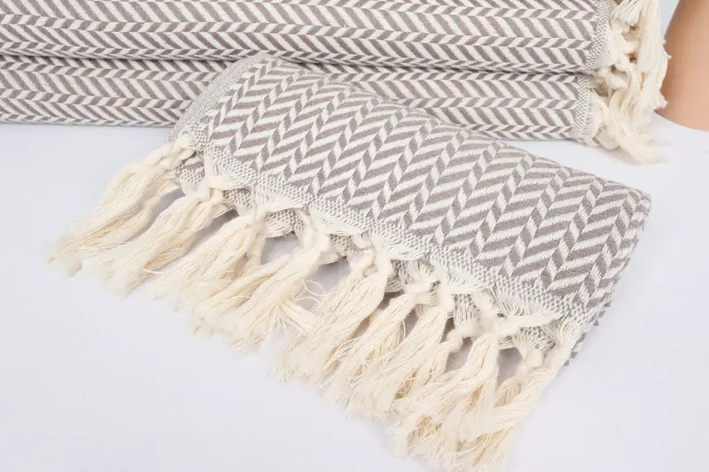 36x18 Cotton Chevron Towel, Beach Theme Wedding Gift, Monogram Hand Towel, Monogrammed Hand Towel, Monogram Kitchen Towel, Anniversary Gift For Her - 4