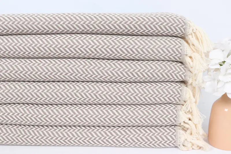 36x18 Cotton Chevron Towel, Beach Theme Wedding Gift, Monogram Hand Towel, Monogrammed Hand Towel, Monogram Kitchen Towel, Anniversary Gift For Her - 3