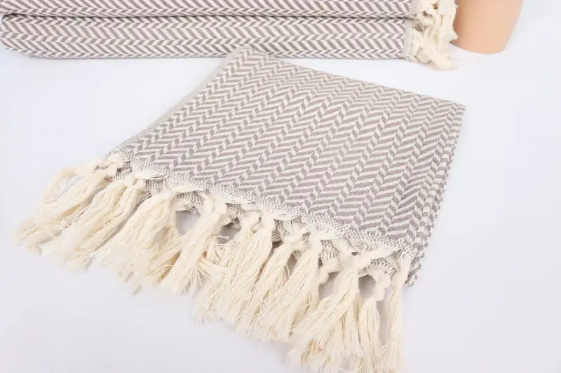 36x18 Cotton Chevron Towel, Beach Theme Wedding Gift, Monogram Hand Towel, Monogrammed Hand Towel, Monogram Kitchen Towel, Anniversary Gift For Her - 5