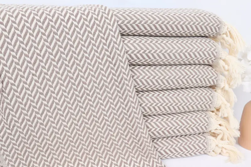 36x18 Cotton Chevron Towel, Beach Theme Wedding Gift, Monogram Hand Towel, Monogrammed Hand Towel, Monogram Kitchen Towel, Anniversary Gift For Her - 1
