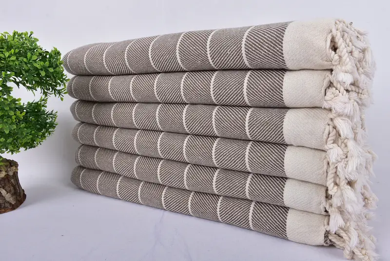 70x40 Cotton Herringbone Towel, Anniversary Gift For Her, Turkish Bath Towel USA, Monogram Turkish Towel, Personalized Wedding Gift, Custom Towel - 3
