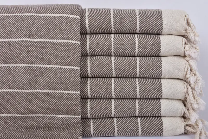 70x40 Cotton Herringbone Towel, Anniversary Gift For Her, Turkish Bath Towel USA, Monogram Turkish Towel, Personalized Wedding Gift, Custom Towel - 1