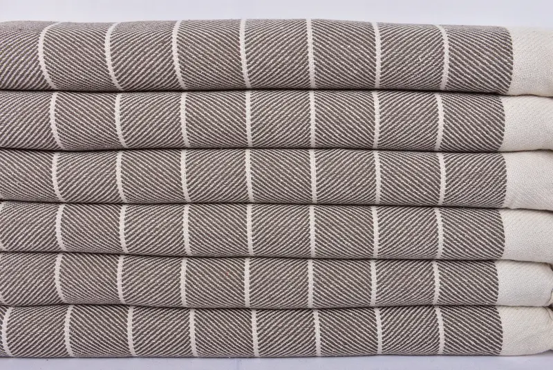 70x40 Cotton Herringbone Towel, Anniversary Gift For Her, Turkish Bath Towel USA, Monogram Turkish Towel, Personalized Wedding Gift, Custom Towel - 2