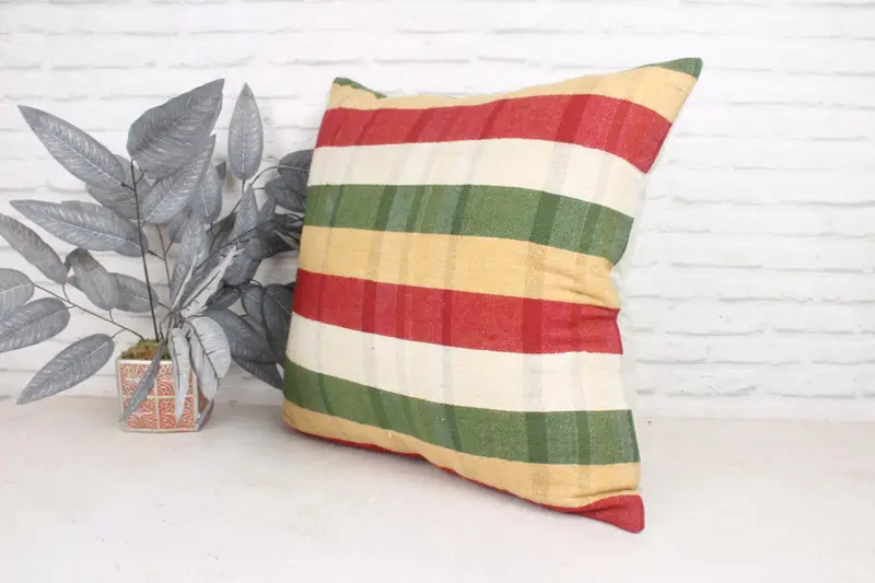 Vintage Pillow, Handmade Kilim Cushion, Ethnic Pillow Cover Cushion Case, Bed Cushion Cover, Throw Kilim Pillow, 24x24 Red Cushion, Pillow - 4