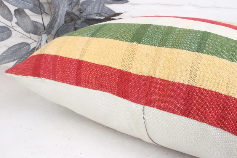 Vintage Pillow, Handmade Kilim Cushion, Ethnic Pillow Cover Cushion Case, Bed Cushion Cover, Throw Kilim Pillow, 24x24 Red Cushion, Pillow - 7