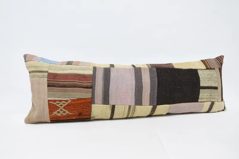 Vintage Throw Pillow Cover, Turkish Pillow, Southwestern Cushion Cover, Vintage Pillow, 16x48 Beige Cushion, Pillow Case, Interior Designer Pillow - 3