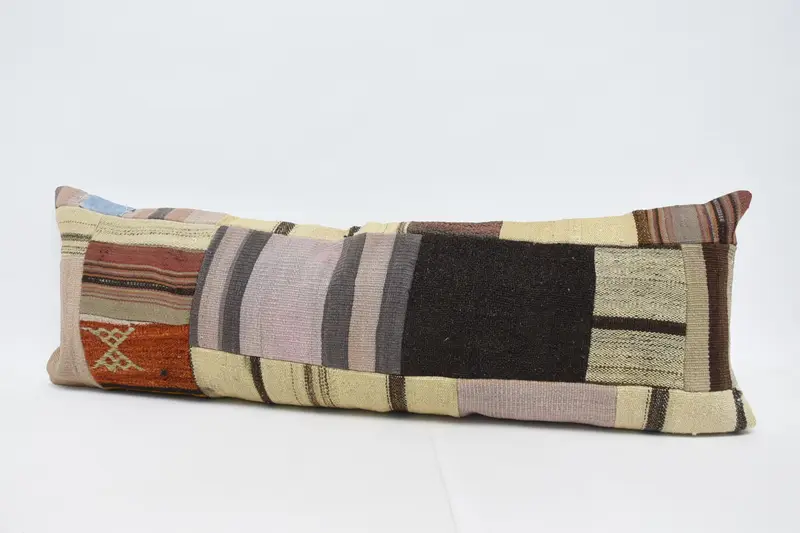 Vintage Throw Pillow Cover, Turkish Pillow, Southwestern Cushion Cover, Vintage Pillow, 16x48 Beige Cushion, Pillow Case, Interior Designer Pillow - 4