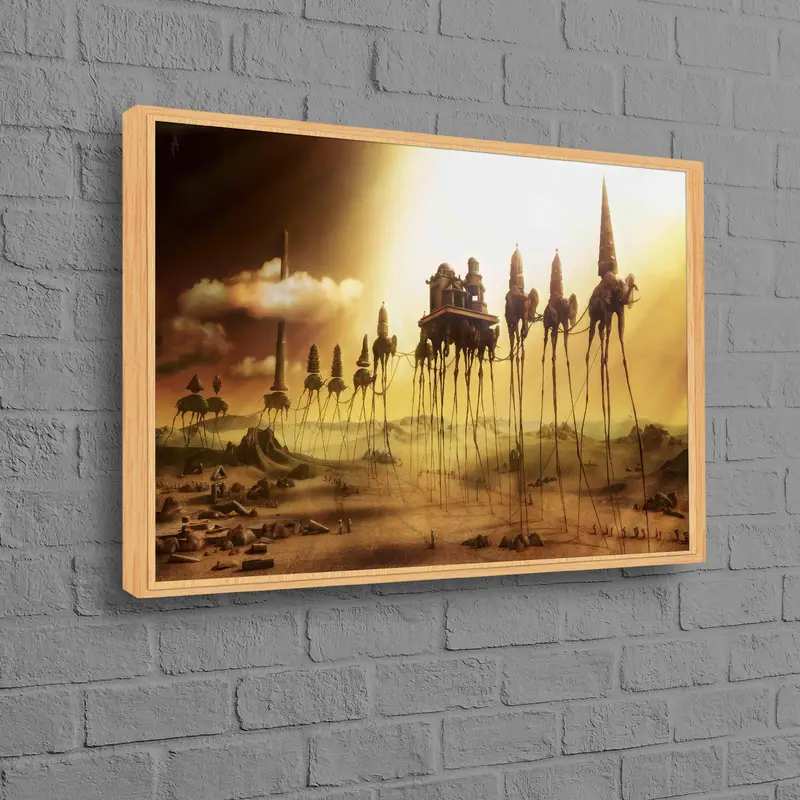 サルバドール ダリ 超現実的な象のキャンバス プリント - モダンな抽象アート