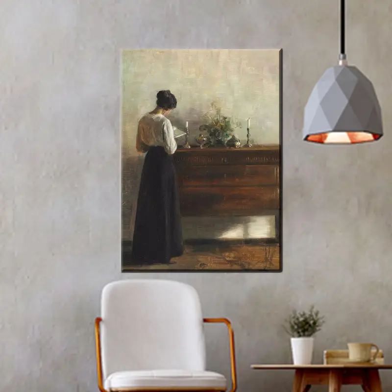 モダンなキャンバス アート: トレンディなカール ホルソーの女性プリント