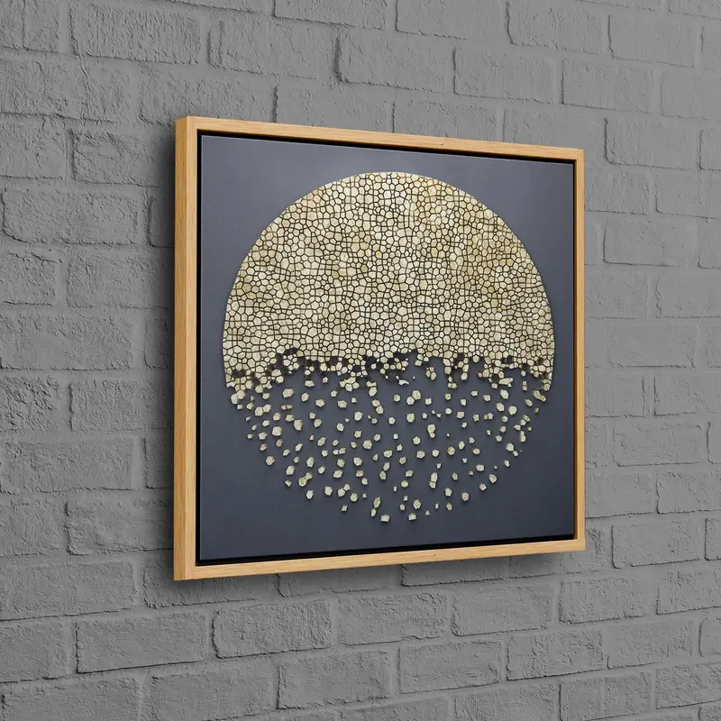 ゴールデンラグジュアリーブラックファッションキャンバスプリント - エレガントなウォールアート