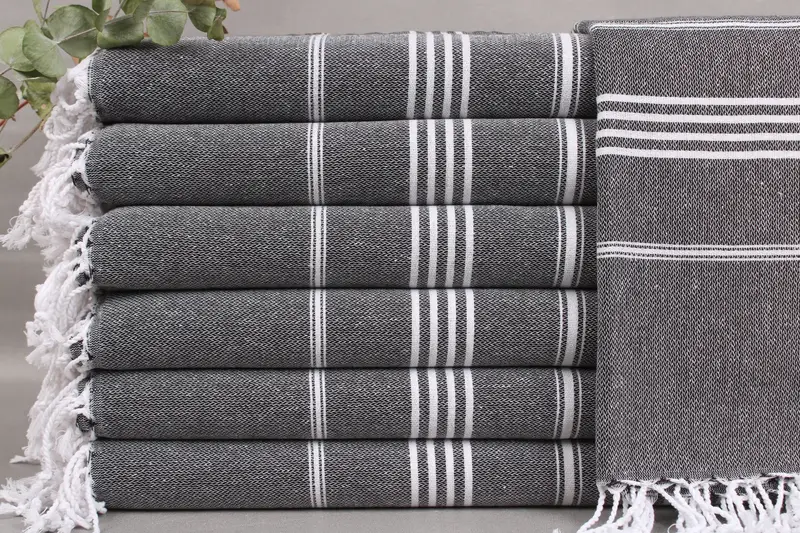 Organic Turkish Towel Beige, Handmade Organic Turkish Cotton, 40x71 Inches