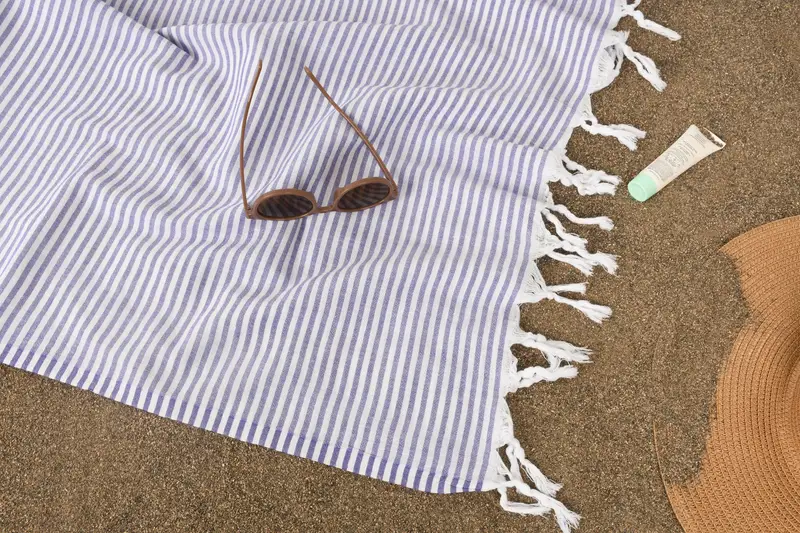 Turkish Beach Towel Personalized, 68x36 Cotton Striped Towel, Gift Boxes Towel, Gift For Him, Bridesmaid Gifts, Bachelorette Party Decorations - 7