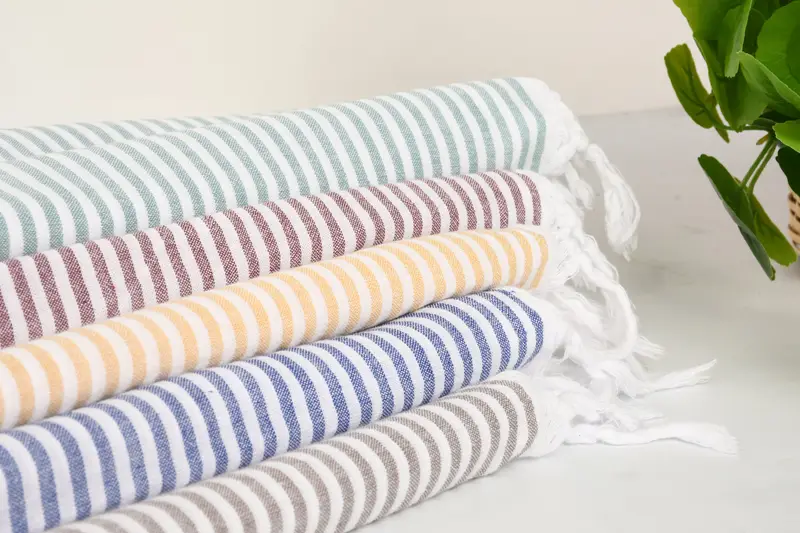 Turkish Beach Towel Personalized, 68x36 Cotton Striped Towel, Gift Boxes Towel, Gift For Him, Bridesmaid Gifts, Bachelorette Party Decorations - 3
