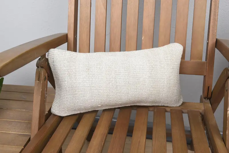 Kilim Cushion Sham, 8x16 Beige Pillow Sham, Boho Pillow Sham Cover, Throw Kilim Pillow, Aztec Pillow, Car Cushion Cover, Muted Pillow Sham, Cushion - 1