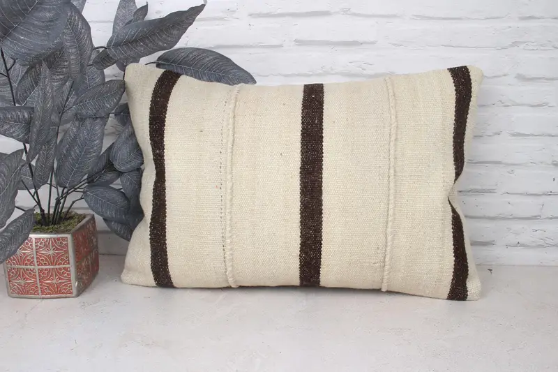 Home Decor Pillow, Couch Pillow, Kilim Pillow Cover, Hippie Throw Pillow, Throw Kilim Pillow, 16x24 White Pillow Sham, Luxury Cushion Cover, Cushion - 1