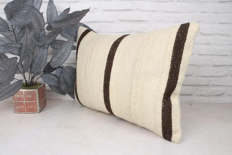 Home Decor Pillow, Couch Pillow, Kilim Pillow Cover, Hippie Throw Pillow, Throw Kilim Pillow, 16x24 White Pillow Sham, Luxury Cushion Cover, Cushion - 4