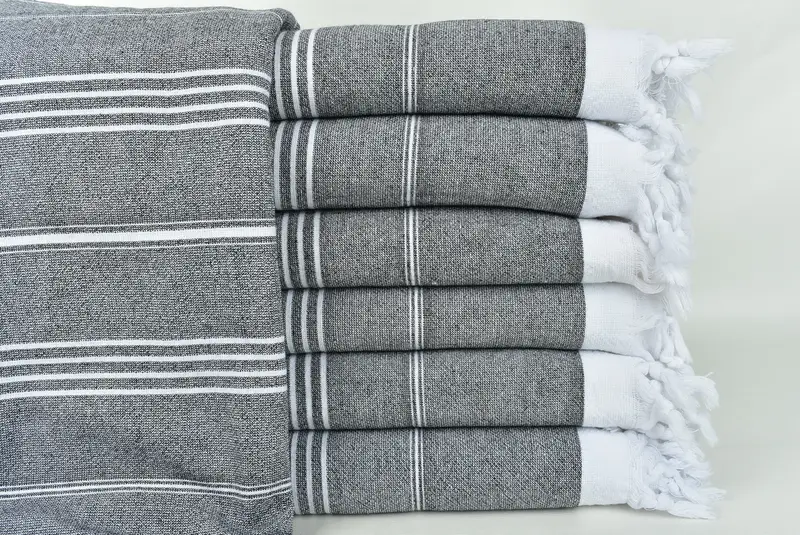 Handmade Turkish bath towel for summer vacation, Absorbent towel, 70x36 Cotton Striped Terry Towel, Bath towel, Gift Boxes Towel, Gifts For Him - 1