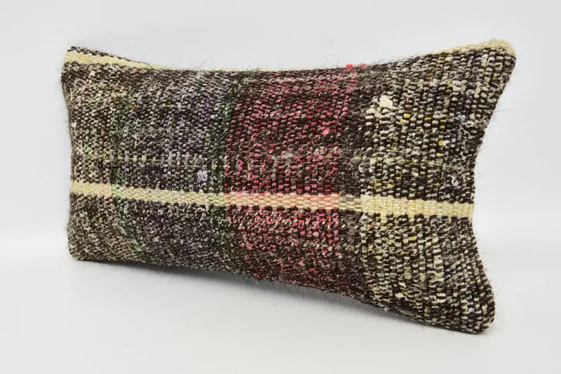 8x16 Brown Cushion Cover, Kilim Pillow Cover, Pillow Sham, Boho Chic Pillow Case, Vintage Kilim Throw Pillow, Turkish Pillow - 4