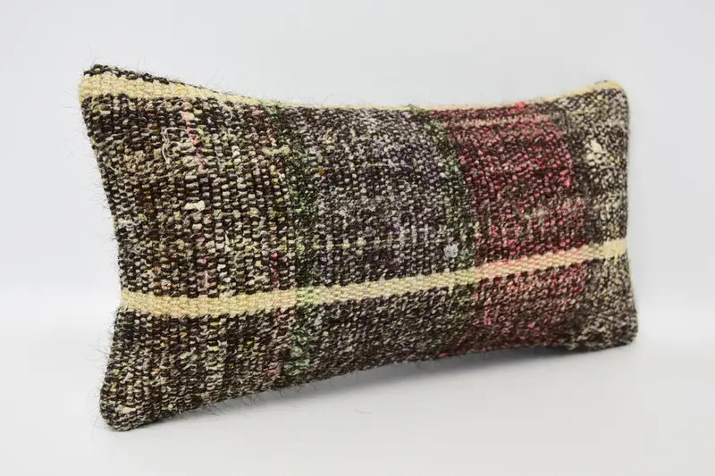 8x16 Brown Cushion Cover, Kilim Pillow Cover, Pillow Sham, Boho Chic Pillow Case, Vintage Kilim Throw Pillow, Turkish Pillow - 3