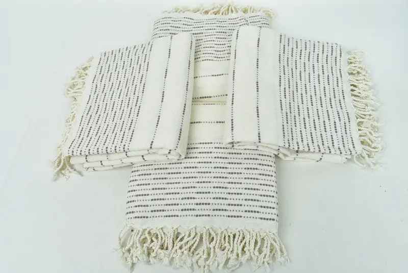 Scarf Towel, Turkish beach towel, Bridesmaid Proposal Gift, 70x38 Cotton Striped Design Towel, Sand-resistant towel, Custom Wedding Gift, Gym Towel - 6