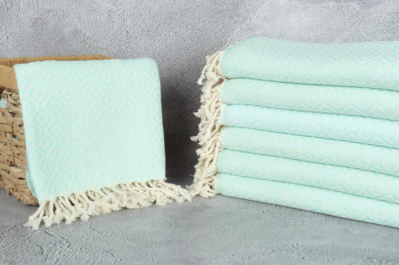 Bachelorette Party Gifts, 70x40 Cotton Diamond Towel, Sand-resistant towel, Fouta towel, Engagement Gift, Family Gift Basket, Custom Name Towel - 3