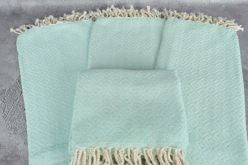 Bachelorette Party Gifts, 70x40 Cotton Diamond Towel, Sand-resistant towel, Fouta towel, Engagement Gift, Family Gift Basket, Custom Name Towel - 4