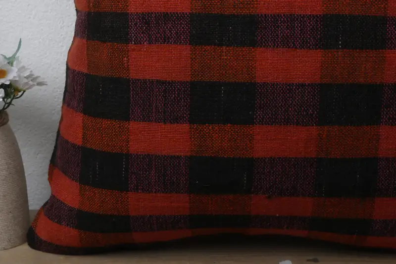 Antique Pillows, Kilim Cushion Sham, 20x20 Red Pillow, Cushion Case, Home Decor Pillow, Retro Pillow Sham, Bohemian Cushion Cushion Cover - 3