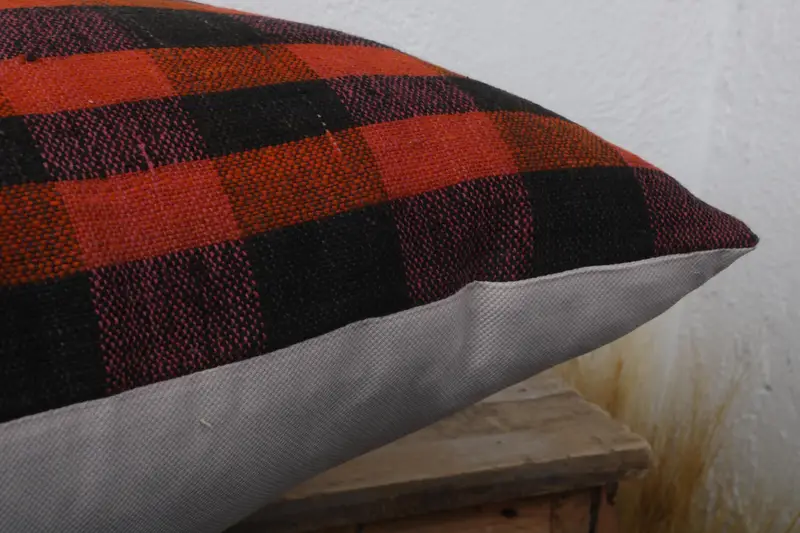 Antique Pillows, Kilim Cushion Sham, 20x20 Red Pillow, Cushion Case, Home Decor Pillow, Retro Pillow Sham, Bohemian Cushion Cushion Cover - 6