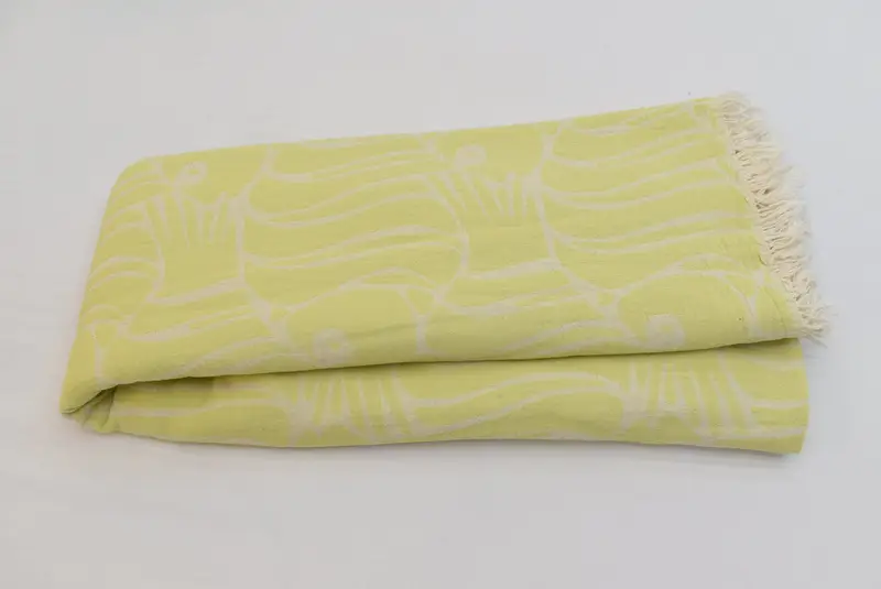 Woven Blanket, Wedding Anniversary Gift, Bachelorette Gifts, Personalized Gifts, Personalize Gift, 108x104 Cotton Fish Design Towel - 2