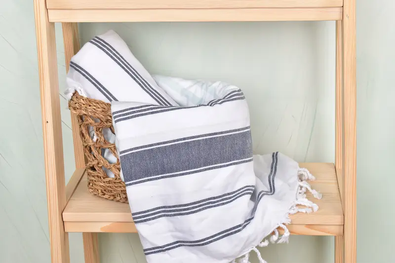 Personalized Wedding Gift, Bachelor Party Gifts, Travel towel, Bachelorette Gifts, Turkish beach towel with fringe, 70x40 Cotton Striped Towel - 4