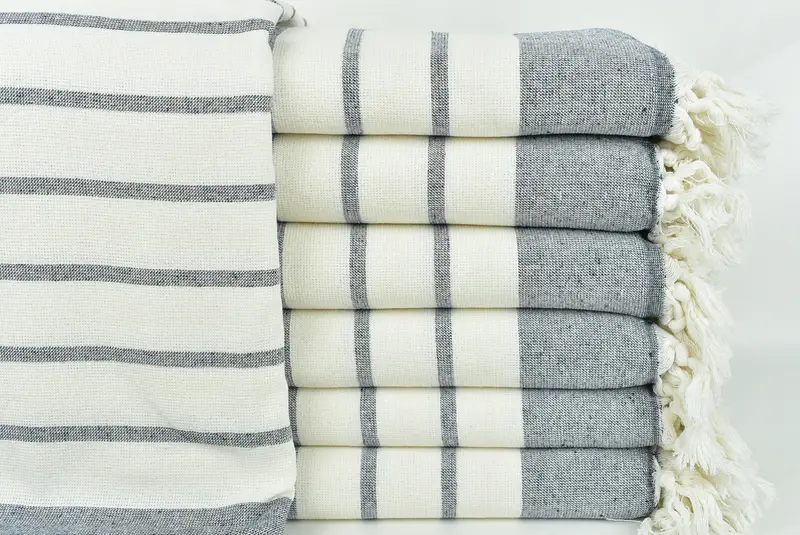 Wedding Gift For Bride, Bachelor Towel, Towel With Name, 68x39 Cotton Striped Towel, Personalized Towel, Bridesmaid Gift Towel, Turkish beach towel - 1