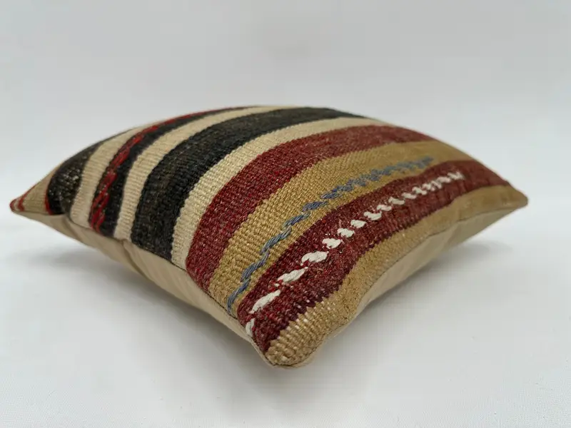 Interior Designer Pillow, Accent Throw Pillow Sham, Turkish Pillow, 16x16 Beige Pillow Case, Pillow Case, Kilim Pillow, Christmas Cushion - 6
