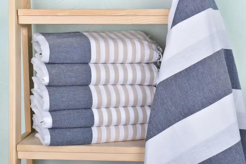 Quick-dry peshtemal, 70x40 Cotton Striped Towel, Family Gift Basket, Bridal Shower Gift, Handmade Gift, Handmade Gift, Gift For The Home Decor - 2