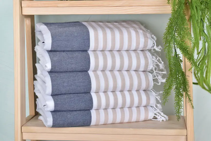 Quick-dry peshtemal, 70x40 Cotton Striped Towel, Family Gift Basket, Bridal Shower Gift, Handmade Gift, Handmade Gift, Gift For The Home Decor - 1