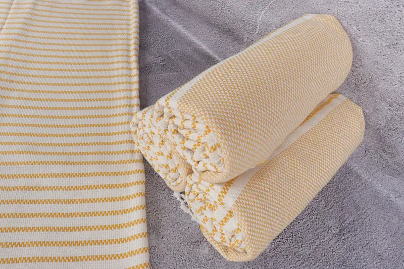 Yoga Towel, Bachelorette Party Decorations, Peshtemal Towel, Personalized Wedding Gift For Couple, 76x40 Cotton Striped Towel, Embroidered Towel - 8