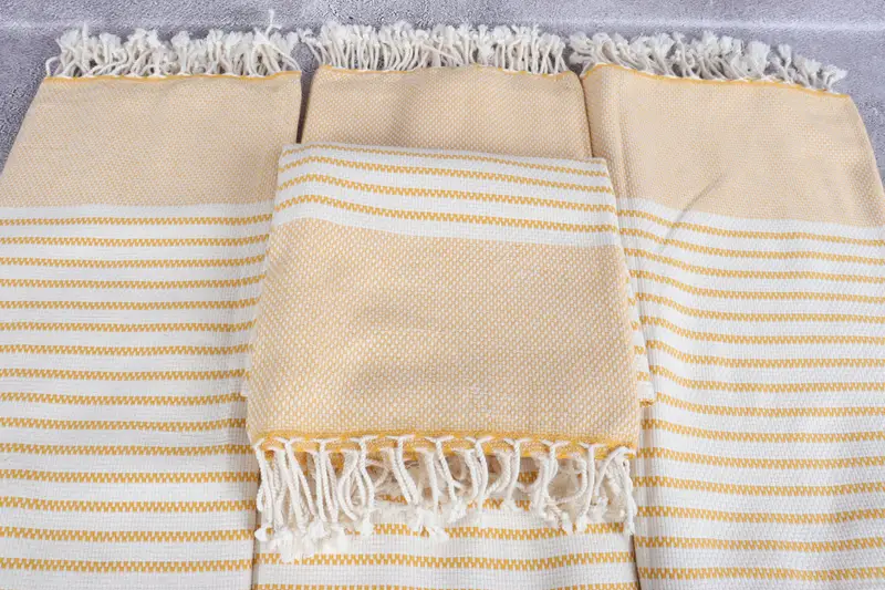 Yoga Towel, Bachelorette Party Decorations, Peshtemal Towel, Personalized Wedding Gift For Couple, 76x40 Cotton Striped Towel, Embroidered Towel - 4