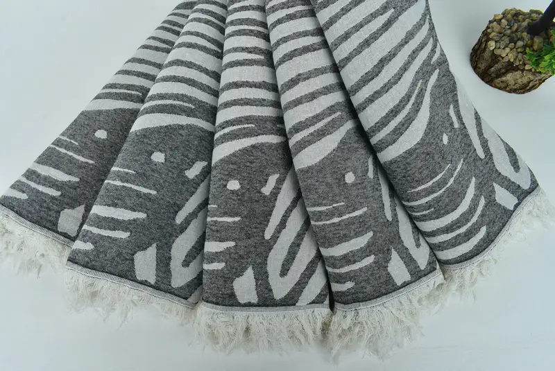 Fouta -Handtuch, Reisetuch, türkisches Badetuchset, 70 x 40 Baumwollblumen -Designtuch, Badetuch, Sondergeschenk, Strandtuchmonogramm, Peshtemal - 5