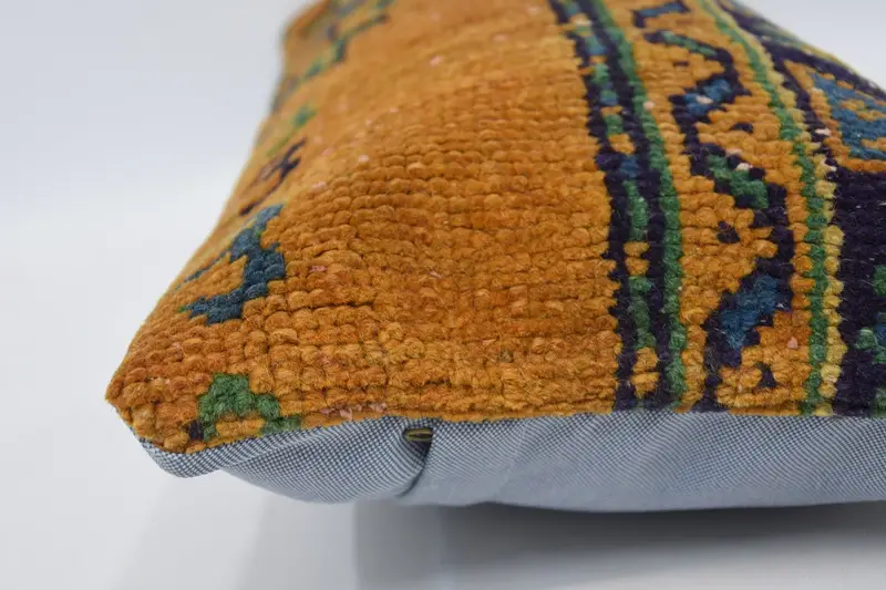 Luxury Cushion, 12x24 Orange Cushion Case, Pillow for Couch, Vintage Kilim Pillow, Ethnic Throw Cushion Cover, Pillow Cover, Kilim Pillow Cover - 5