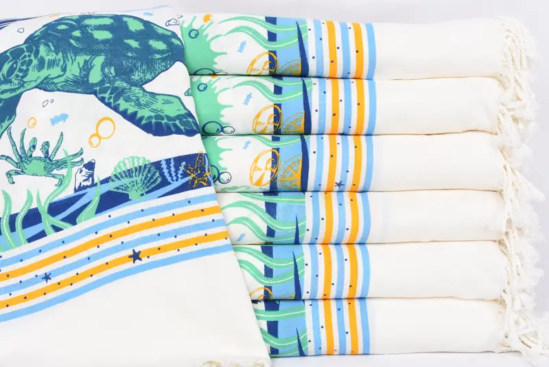Home Decor Gifts, Embroidered Towel, Beach Towel Gift, 70x40 Cotton Summer Patterned Towel, Handmade Gift, Wedding Hand Made Gift, Yoga Towel - 2