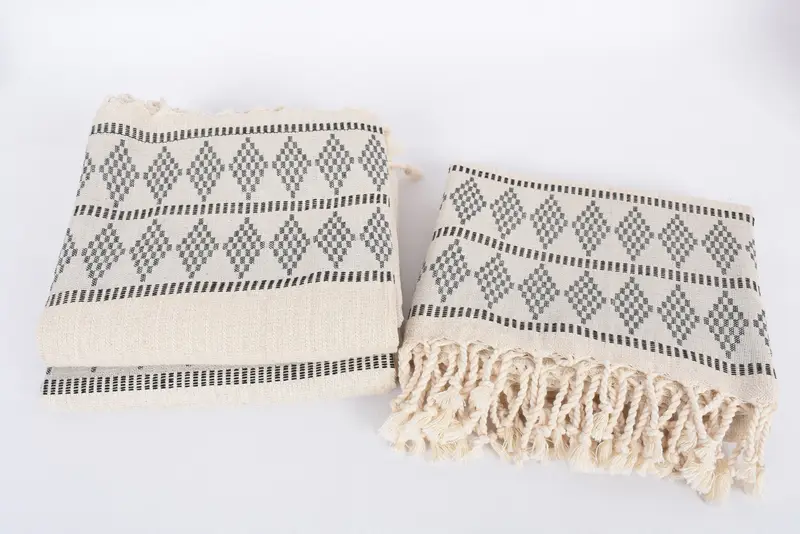 Spa Towel, Beach towel, Gifts For Him, Custom Towel Beach, Bridesmaid Gifts, Baby Boy Gift, 70x36 Linen Kilim Design Towel, Bachelorette Beach Towel - 7