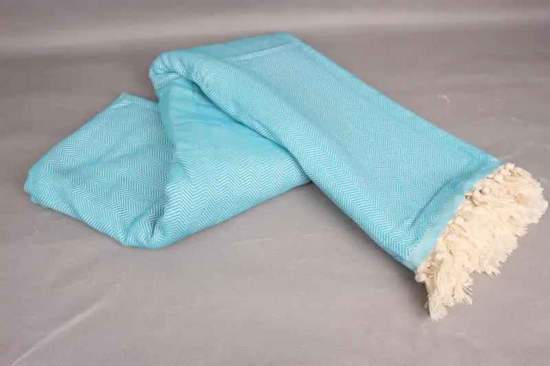Bridal Shower Gift, 100x80 Cotton Herringbone Towel, Bedspread, Organic Throw, Christmas Gift Blanket, Turkish Towel Beach Blanket, Wedding Favors - 6