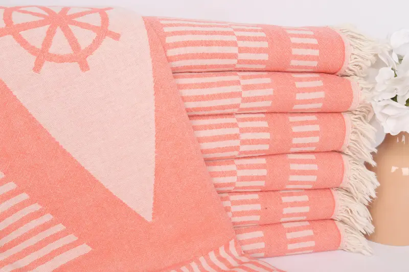 Absorbent Turkish towel, Home Decor Towel, Large Turkish Towel, Personalized Towel, 70x38 Cotton Fish Design Towel, Girl Trip Party Favor - 2