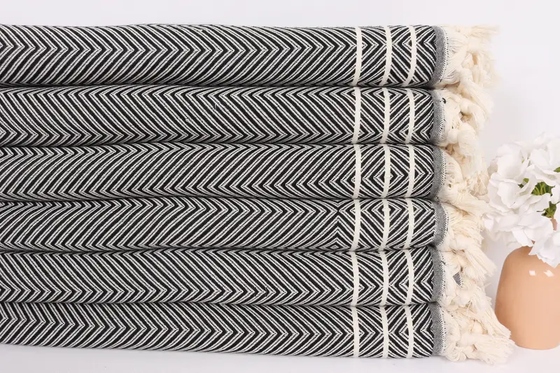 Turkish Towel Beach Blanket, 96x70 Cotton Diamond Towel, Boho Throw Blankets, Bachelorette Gifts, Bridal Shower Gift, Best Friend Christmas Gift - 3